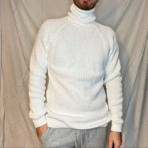 Thick white turtleneck